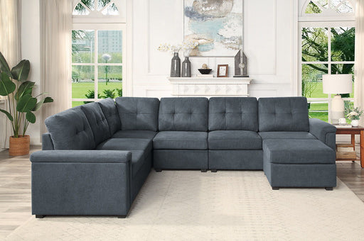 Isla - Fabric Sectional Sofa With Ottoman - R&R Furniture Gallery (Fountain Valley, CA)