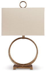 Mahala - Metal Table Lamp  - Antique Gold Finish - R&R Furniture Gallery (Fountain Valley, CA)
