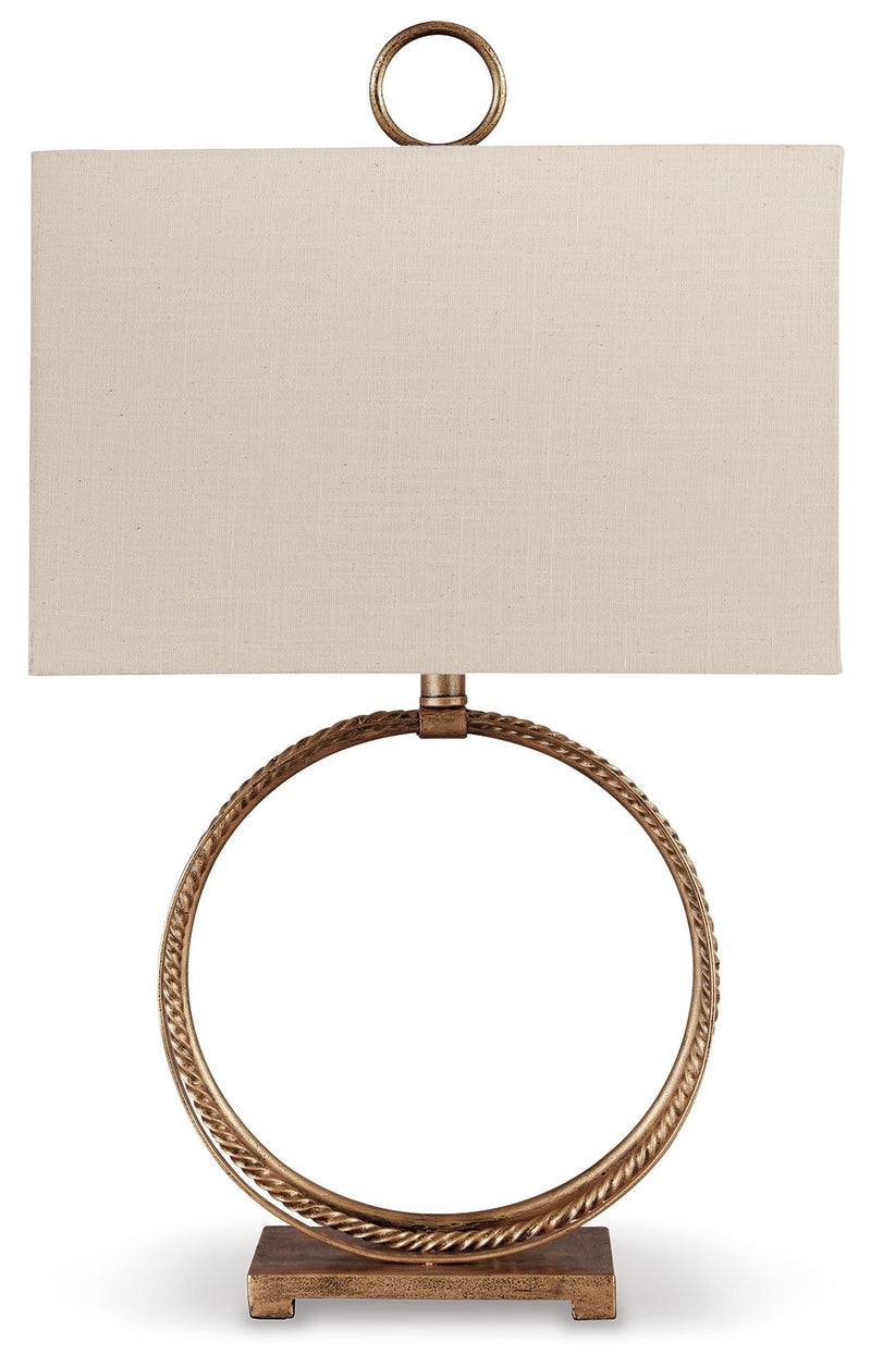 Mahala - Metal Table Lamp  - Antique Gold Finish - R&R Furniture Gallery (Fountain Valley, CA)