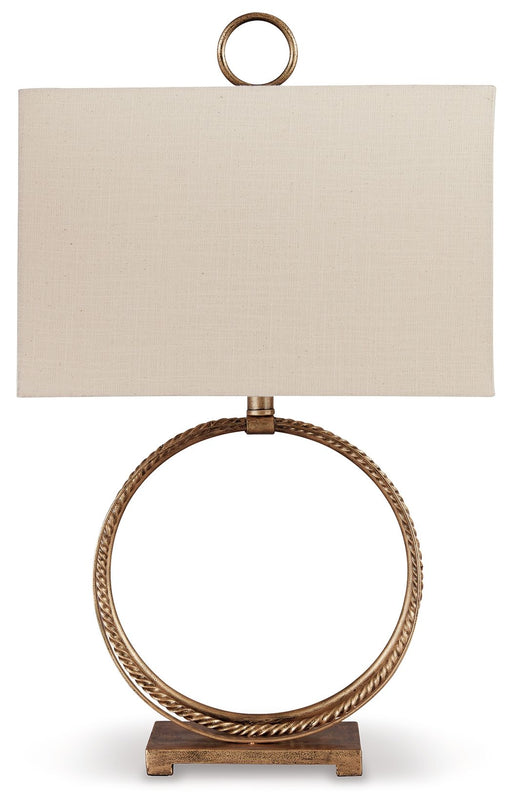 Mahala - Metal Table Lamp  - Antique Gold Finish - R&R Furniture Gallery (Fountain Valley, CA)