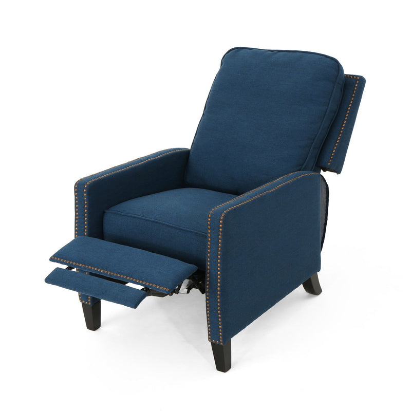 Contemporary Wide Manual Standard Recliner - R&R Furniture Gallery (Fountain Valley, CA)