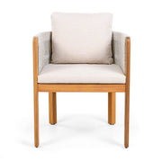 Outdoor Dining Chairs & Rope Handles (Set of 2) - Beige / Teak - R&R Furniture Gallery (Fountain Valley, CA)
