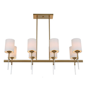 Awyr - 8 Light Linear Chandelier - Bronze
