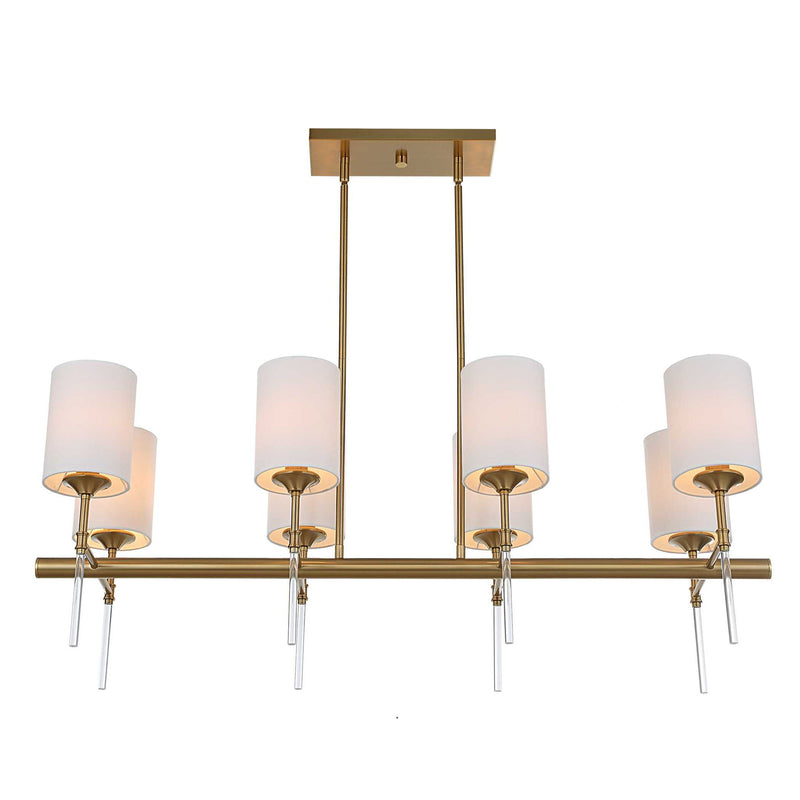 Awyr - 8 Light Linear Chandelier - Bronze