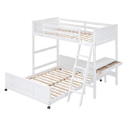 Full Over Full Bunk Bed With Desk - R&R Furniture Gallery (Fountain Valley, CA)