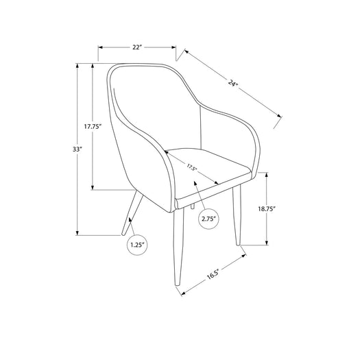 Dining Side Chair, Upholstered For Dining Room, Contemporary & Modern (Set of 2) - R&R Furniture Gallery (Fountain Valley, CA)