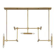 Uttermost 14 light modern linear gold pendant light fixture with sleek, contemporary design for stylish interior lighting.