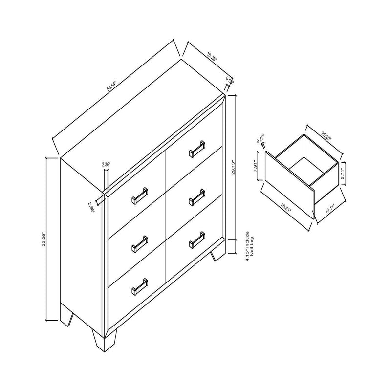Omoda - Dresser - White - R&R Furniture Gallery (Fountain Valley, CA)