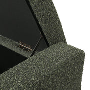 Noble House textured fabric ottoman bench with hinged lid, rectangular design, neutral color, and soft cushioned top.