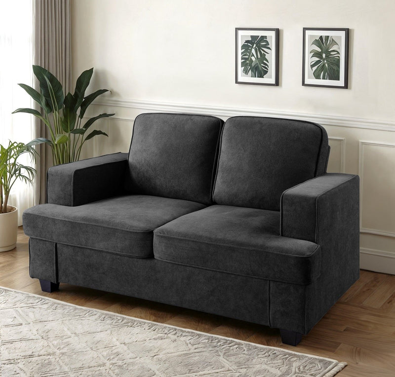 Modern Loveseat, Comfortable 2 Seater Couch With Deep Seating, Loose Back Cushions, Wide Arms - R&R Furniture Gallery (Fountain Valley, CA)
