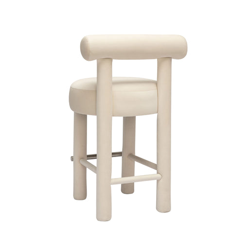 Carmel - Velvet Counter Stool - Cream - R&R Furniture Gallery (Fountain Valley, CA)