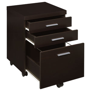 3 Drawer File Cabinetб Compact Office Storage For Home - Brown