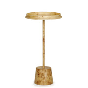 Destin - Burl Designer Side Table - Natural - R&R Furniture Gallery (Fountain Valley, CA)