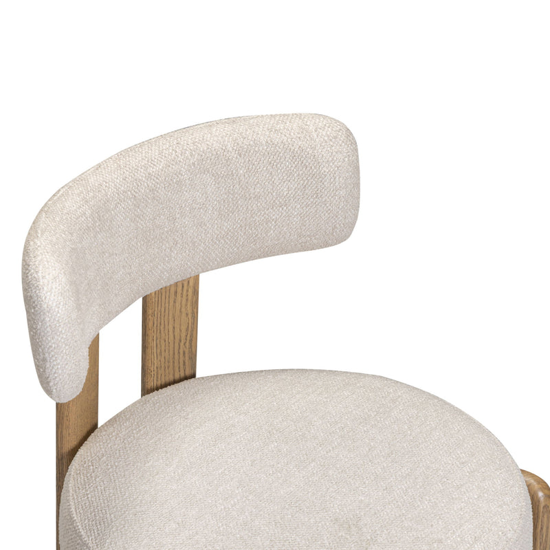 TOV Furniture Odessa dining side chair with wooden legs and upholstered cushioned seat, stylish modern design for dining rooms