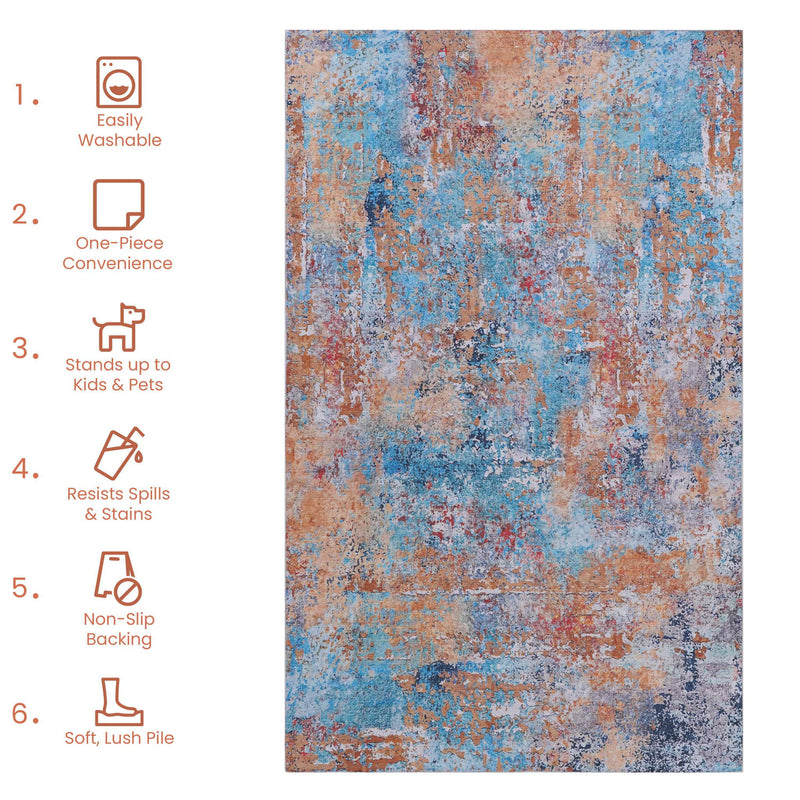 Maval - Machine Washable Area Rug - R&R Furniture Gallery (Fountain Valley, CA)