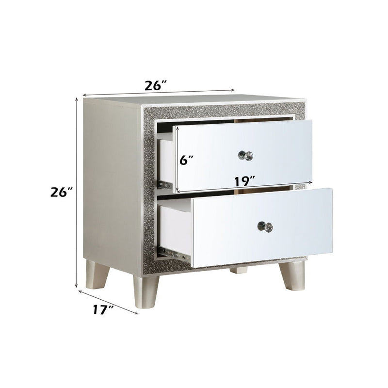 Sliverfluff - Nightstand - Mirrored & Champagne - R&R Furniture Gallery (Fountain Valley, CA)