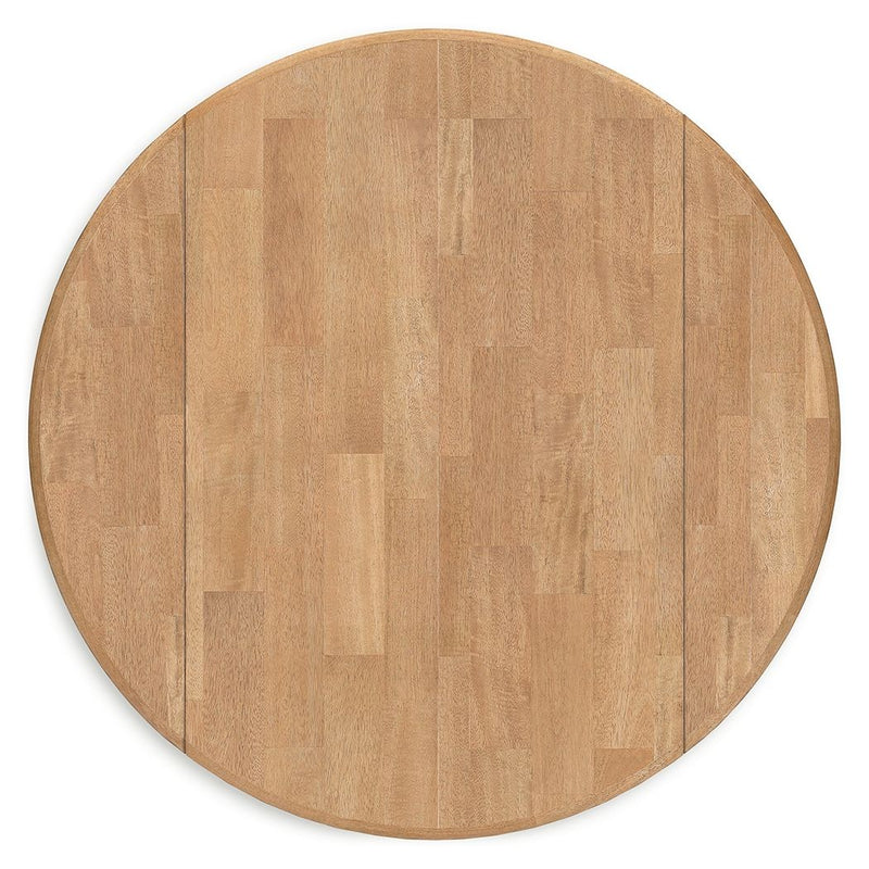 Gesthaven - Round Dining Room Drop Leaf Table - R&R Furniture Gallery (Fountain Valley, CA)
