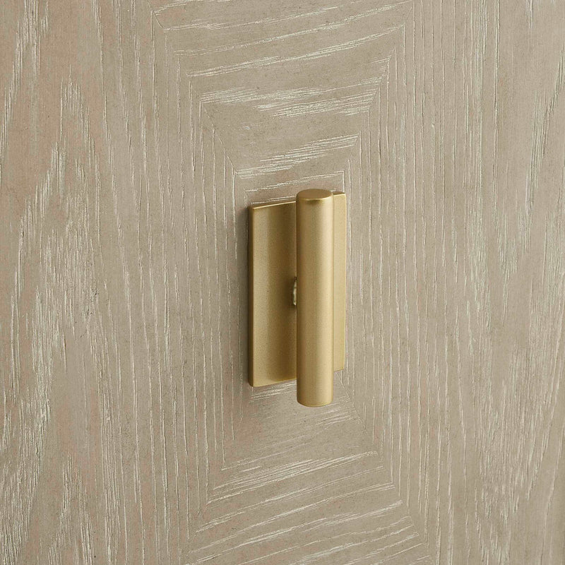Uttermost Alessia 2-door light brown accent cabinet with sleek design and modern hardware, ideal for stylish storage.