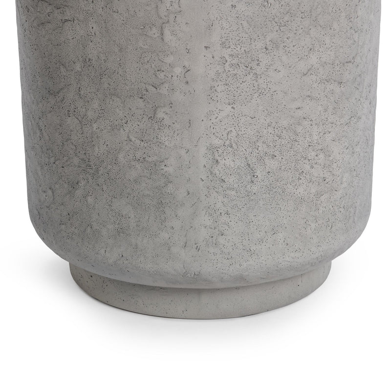 Sania - Outdoor Round Accent Table - Dark Gray - R&R Furniture Gallery (Fountain Valley, CA)