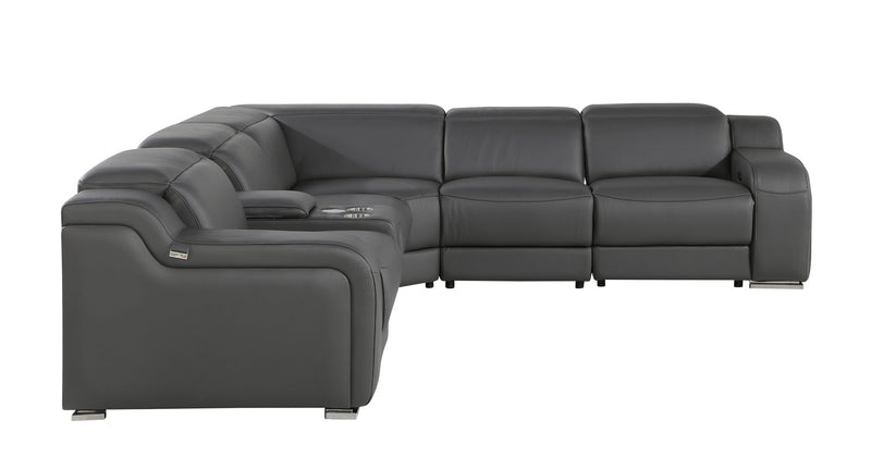 1116 - Power Reclining Italian Leather Sectional - R&R Furniture Gallery (Fountain Valley, CA)