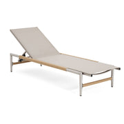 Hargrove - Outdoor Patio Aluminun Chaise Lounge, Outdoor Mesh Seat - Natural / Silver - R&R Furniture Gallery (Fountain Valley, CA)