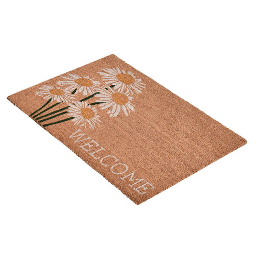 Doormats - Daisy Welcome Doormat - Ivory Multi / Natural - R&R Furniture Gallery (Fountain Valley, CA)