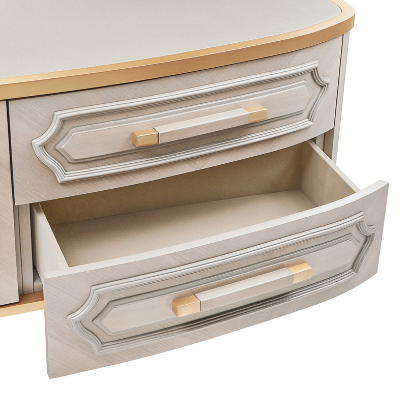 St. Charles - Media Cabinet - Dove Gray - R&R Furniture Gallery (Fountain Valley, CA)