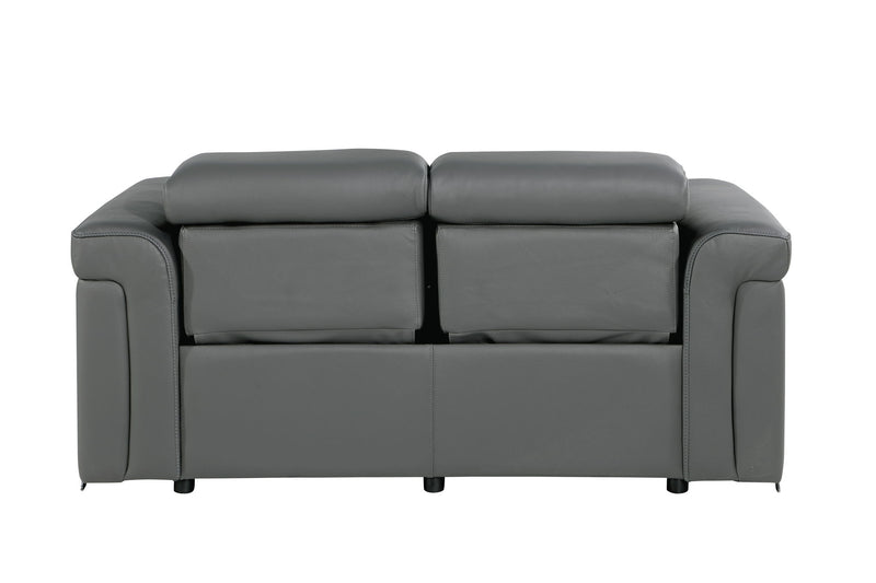 1126 - Top Grain Power Reclining Italian Leather Loveseat - R&R Furniture Gallery (Fountain Valley, CA)