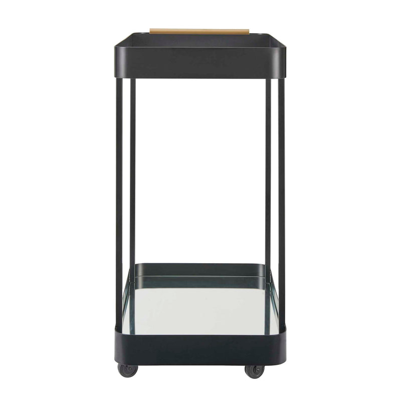 Vesper - Iron Bar Cart - Black / Brass