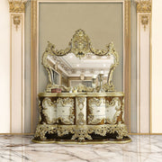 Desiderius - Dresser - Antique Gold & Hand Painted Brown - R&R Furniture Gallery (Fountain Valley, CA)