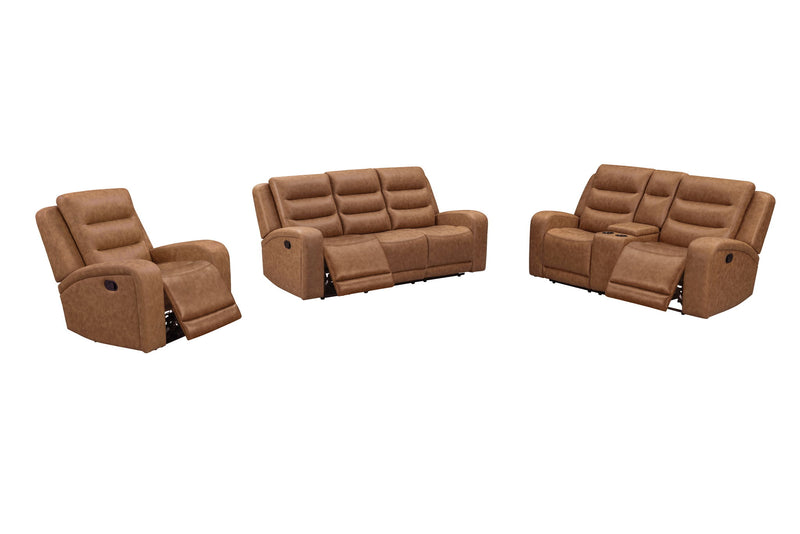 Napa - Manual Triple Recline Sofa - Wrangler Clay