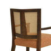 Mid Century Modern Arm Dining Chair Set With Rattan Backrest - R&R Furniture Gallery (Fountain Valley, CA)