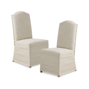 Dining Chair With Skirts (Set of 2) - Beige - R&R Furniture Gallery (Fountain Valley, CA)