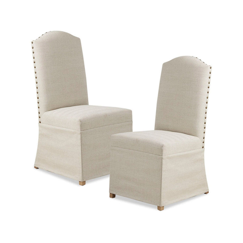 Dining Chair With Skirts (Set of 2) - Beige - R&R Furniture Gallery (Fountain Valley, CA)