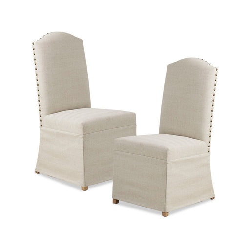 Dining Chair With Skirts (Set of 2) - Beige - R&R Furniture Gallery (Fountain Valley, CA)