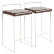 Lumi Source Fuji Simple Elegance contemporary stackable counter stool with sleek design and wooden finish, suitable for modern kitchens.