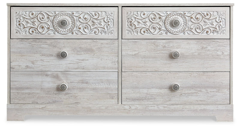Paxberry - Six Drawer Dresser - Weatherworn - Whitewash - R&R Furniture Gallery (Fountain Valley, CA)