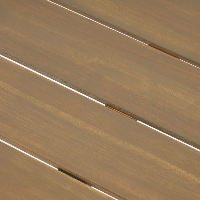 Outdoor 3 Piece Picnic Dining Set - Gray / Rustic Metal