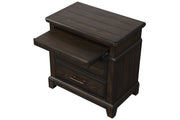 2 Drawer Nightstand Elegant Design - Mahogany - R&R Furniture Gallery (Fountain Valley, CA)