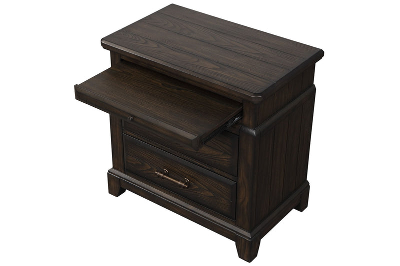 2 Drawer Nightstand Elegant Design - Mahogany - R&R Furniture Gallery (Fountain Valley, CA)