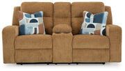 Kanlow - Dbl Reclining Loveseat With Console - R&R Furniture Gallery (Fountain Valley, CA)