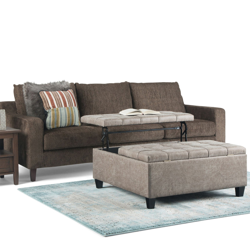 Harrison - Upholstered Coffee Table Storage Ottoman - R&R Furniture Gallery (Fountain Valley, CA)