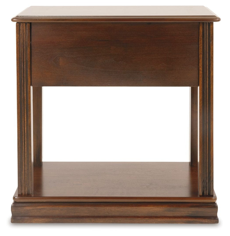 Breegin - Chair Side End Table - Removable Tray - Brown - R&R Furniture Gallery (Fountain Valley, CA)