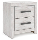 Cayboni - Two Drawer Night Stand - Whitewash - R&R Furniture Gallery (Fountain Valley, CA)