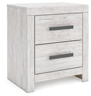 Cayboni - Two Drawer Night Stand - Whitewash - R&R Furniture Gallery (Fountain Valley, CA)