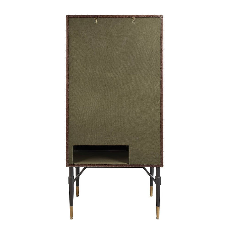 Yoela - Wine Cabinet - Leather & Aluminum - R&R Furniture Gallery (Fountain Valley, CA)