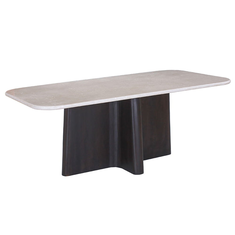 Jacory - Dining Table With Bottocino Marble Top - Espresso - R&R Furniture Gallery (Fountain Valley, CA)