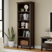Warm Shaker - 5 Shelf Bookcase - R&R Furniture Gallery (Fountain Valley, CA)