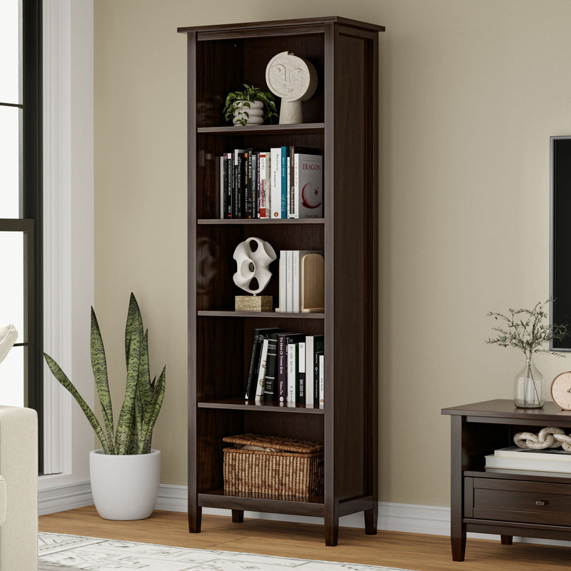 Warm Shaker - 5 Shelf Bookcase - R&R Furniture Gallery (Fountain Valley, CA)