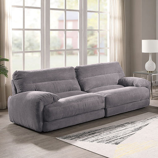 Cadenza - Loveseat - Gray Corduroy - R&R Furniture Gallery (Fountain Valley, CA)